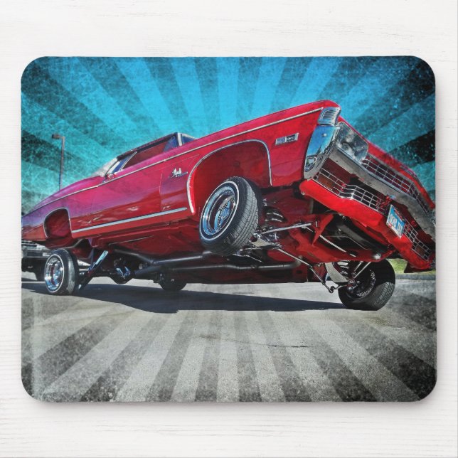 Tapis De Souris Red 1968 Lowrider Chevy Impala Mousepad (Devant)