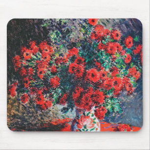 Tapis De Souris Red Chrysanthemum, Monet