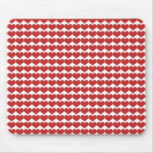 Tapis De Souris Red Cute Hearts Motif Mousepad