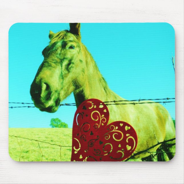 Tapis De Souris Red Heart and Horse (Devant)