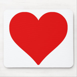 Tapis De Souris Red Heart Shape Love Classic Simple Minimalisme