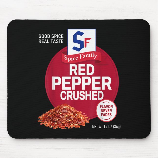 Tapis De Souris Red Pepper Crushed Sce Group Family Matching Hallo (Devant)