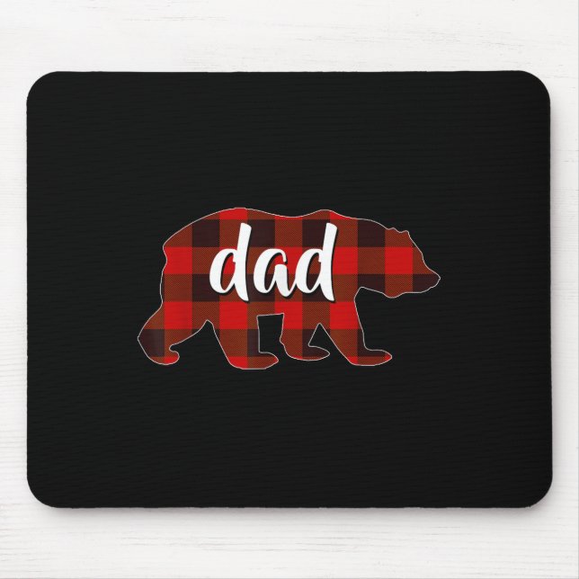 Tapis De Souris Red Plaid Dad Buffalo Matching Family Papa Pyjamas (Devant)