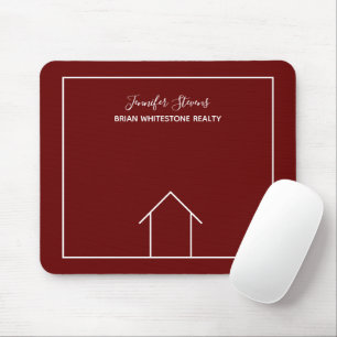 Tapis De Souris Red Real Estate Company House Custom Realtor