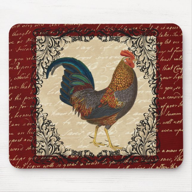 Tapis De Souris Red Rooster Vintage (Devant)