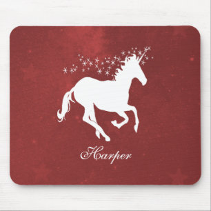 Tapis De Souris Red Unicorn Personalized Mouse Pad