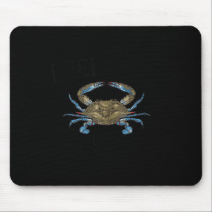 Tapis De Souris Reedville Virginie Crabe Bleu Depuis 1874 Lettrage