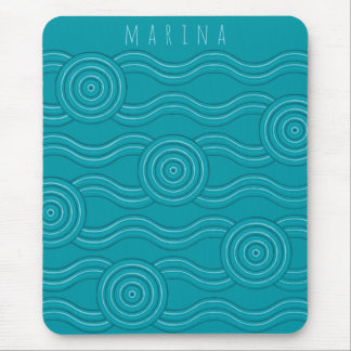 Tapis De Souris Reef Nom personnalisable Australian Dreamtime Art
