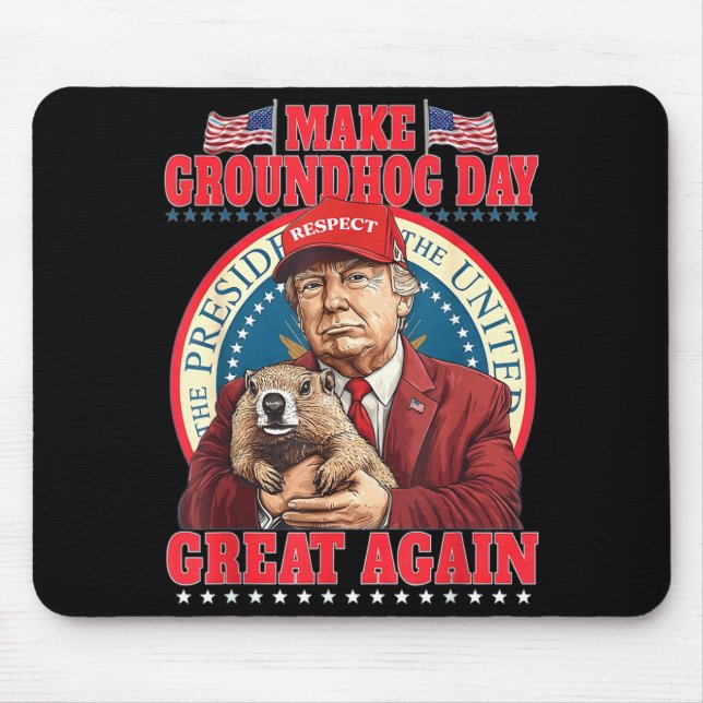 Tapis De Souris Refaire la Journée de la Marmotte Grande Encore Dr (Devant)