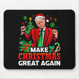 Tapis De Souris Refaire Noël Grandeur Nature Santa Président Trump