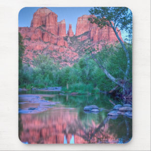Tapis De Souris Reflets de Cathedral rock Sedona,Arizona