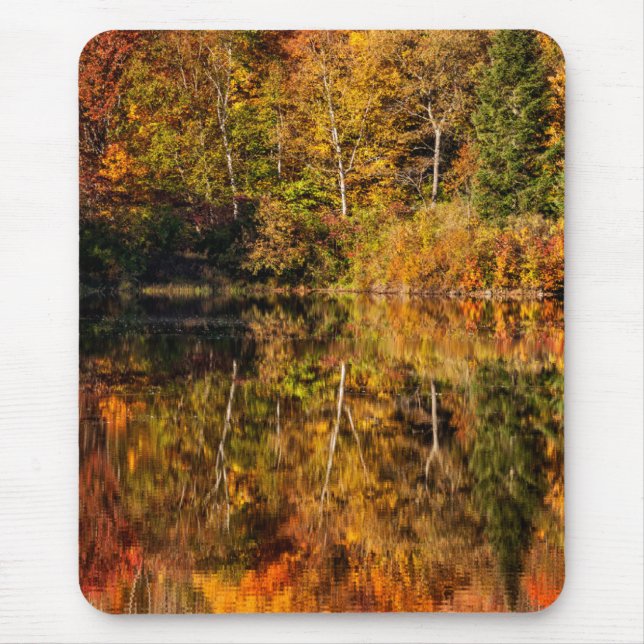 Tapis De Souris Réflexion d'automne sur Coffin Pond (Devant)