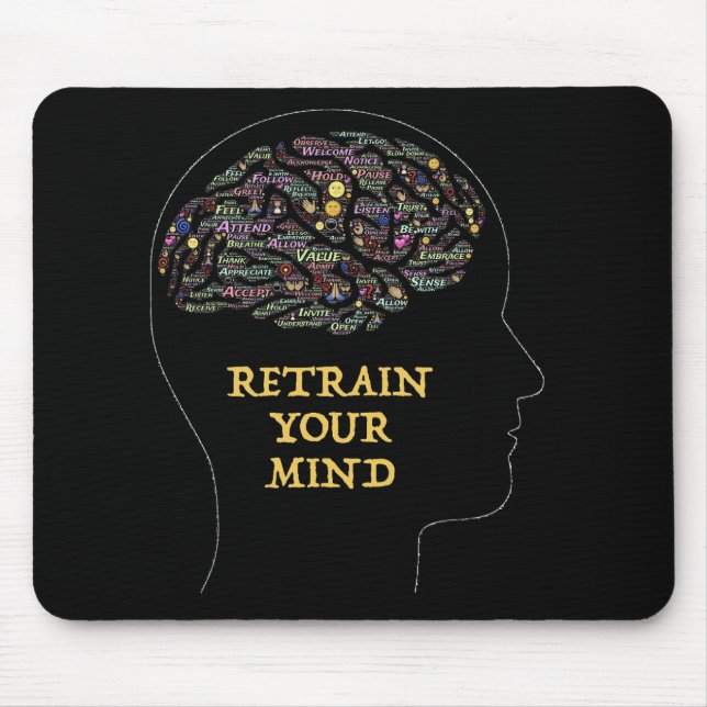 Tapis De Souris Reformez votre esprit inspirant Word Art Design (Devant)