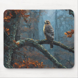Tapis De Souris Regal Hawk Blue Forest Branch Mousepad
