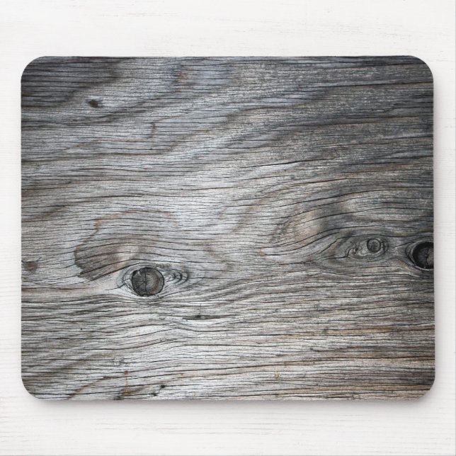 Tapis De Souris Regard du bois gris de grain avec des noeuds (Devant)