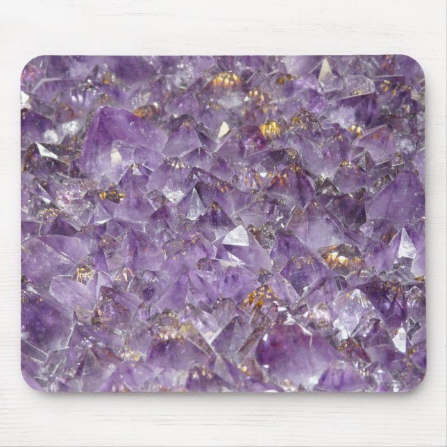 Tapis De Souris Regard en pierre de cristal d'améthyste pourpre (Devant)