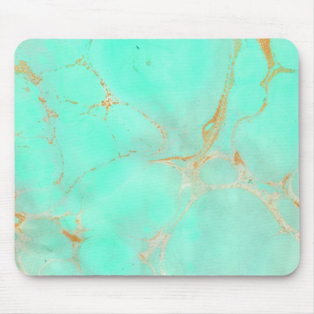 Tapis De Souris Regard peint par Teal d'Aqua d'abrégé sur marbre (Devant)