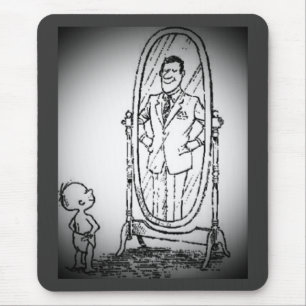 Tapis De Souris Regarder dans le miroir