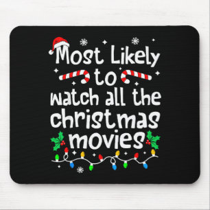Tapis De Souris Regarder très probablement tous les films de Noël