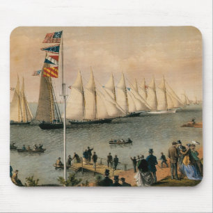 Tapis De Souris Régate maritime vintage du New York Yacht Club