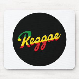 Tapis De Souris Reggae Musique avec couleurs du drapeau reggae