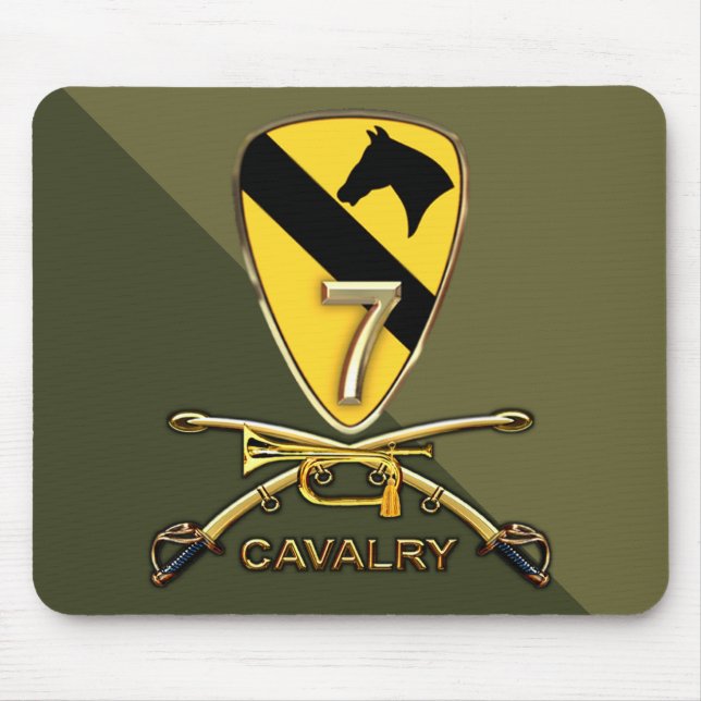 Tapis De Souris Régiment de cavalerie d'US.Army 7ème (Devant)