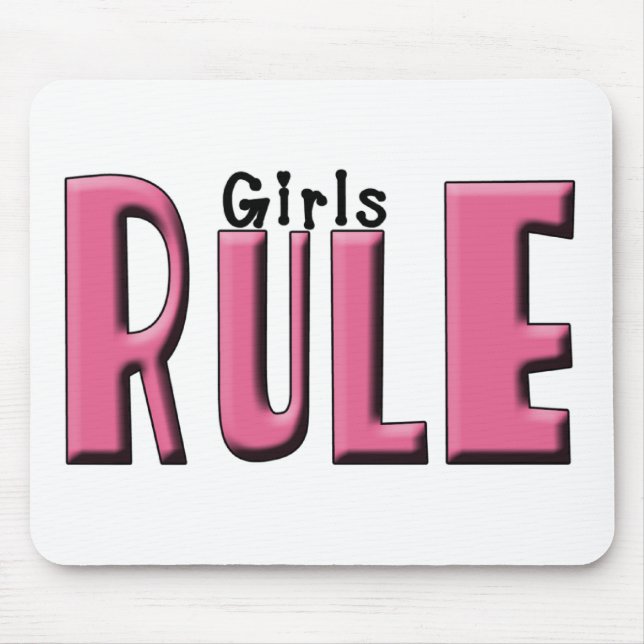 Tapis De Souris Règle de filles (Devant)