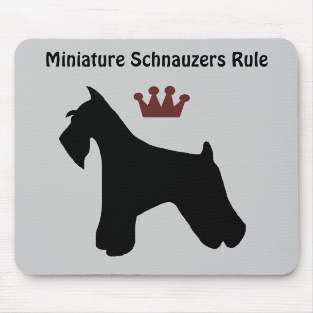 Tapis De Souris Règle Mousepad de Schnauzers miniatures (Devant)