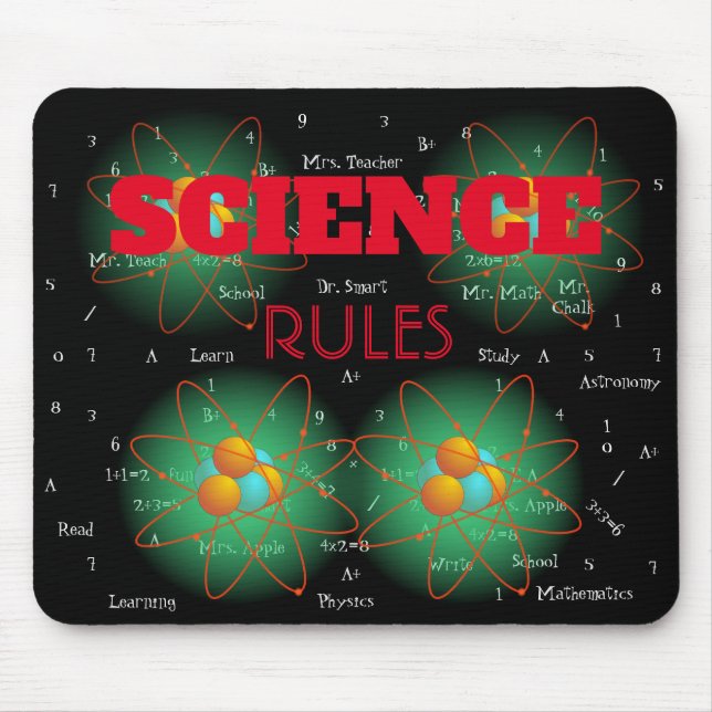 Tapis De Souris Règles scientifiques personnalisées Plaque de sour (Devant)