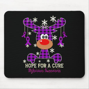 Tapis De Souris Reindeer Hope For Cure Heimerheimer Awareness
