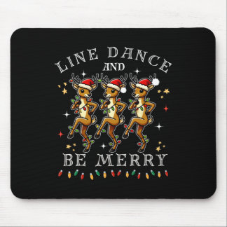 Tapis De Souris Reindeer Line Danse Et Soyez Joyeux Noël Festif