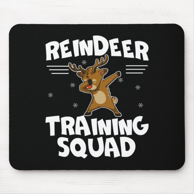 Tapis De Souris Reindeer Training Squad Deer Team Xmas Running New (Devant)
