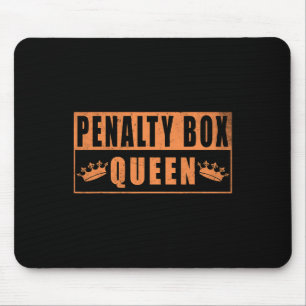 Tapis De Souris Reine de la boîte de pénalité drôle de hockey sur