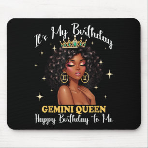 Tapis De Souris Reine des Gémeaux Anniversaire Femme Fille Signe d