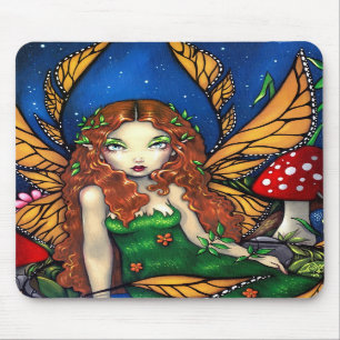 Tapis De Souris "Reine féerique d'une chevelure rouge" Mousepad