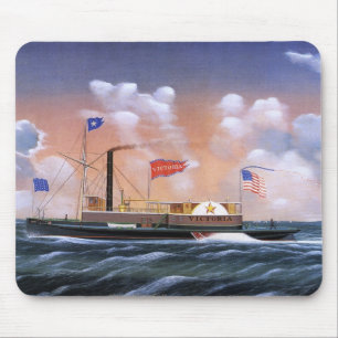 Tapis De Souris Remorqueur à vapeur Victoria 1859