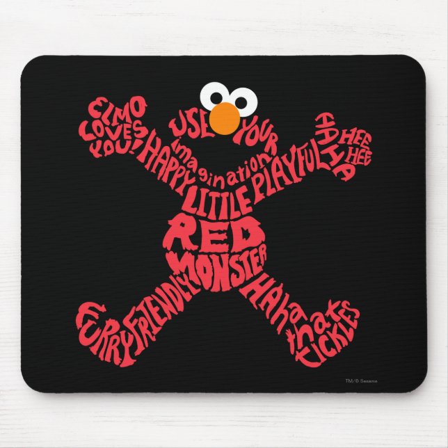 Tapis De Souris Remplissage Motif Elmo (Devant)