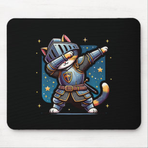 Tapis De Souris Ren Faire Chevalier médiéval Dabbing Chat Kitten D
