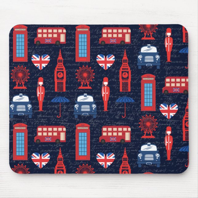 Tapis De Souris Rencontrez-moi dans le carnet de souris de Londres (Devant)