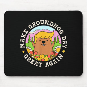 Tapis De Souris Rendez à nouveau la journée de la marmotte géniale