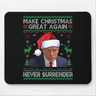 Tapis De Souris Rendre à Noël sa grandeur Trump Mug Shot Never Su