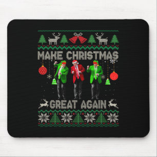 Tapis De Souris Rendre la fête à la grandeur Père Noël Trump Dance