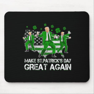 Tapis De Souris Rendre la Saint Patrick grande à nouveau Usa Flag