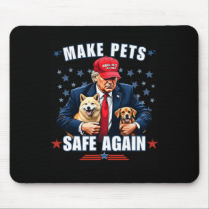 Tapis De Souris Rendre les animaux sûrs à nouveau Funny Pro Trump 