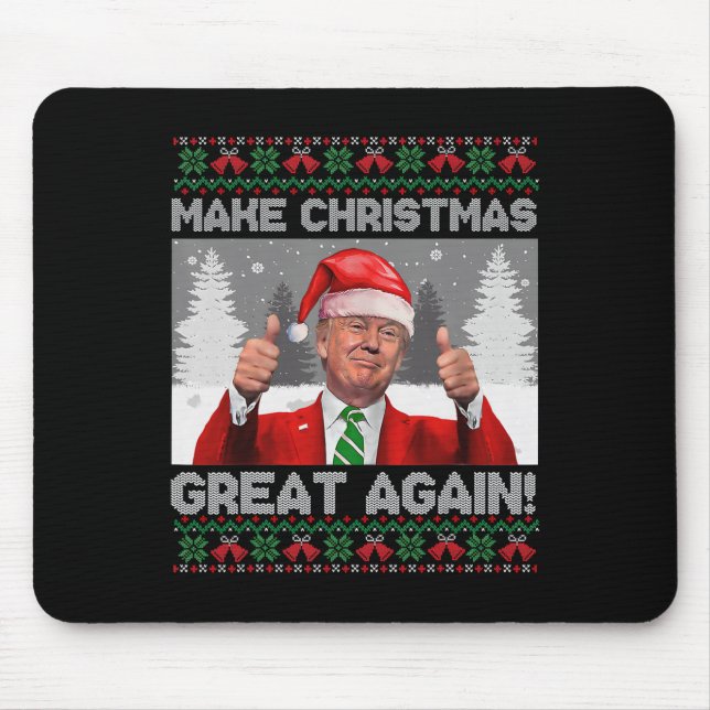 Tapis De Souris Rendre Noël super à nouveau amusant Trump Pyjamas  (Devant)