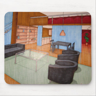 Tapis de souris rendu de pièce