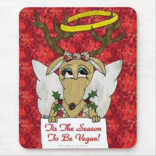Tapis De Souris Renne Noël C'est La Saison Pour Les Cadeaux Végéta