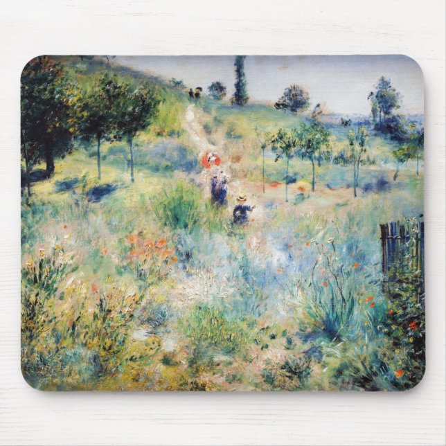Tapis De Souris Renoir - Chemin menant à travers l'herbe haute (Devant)