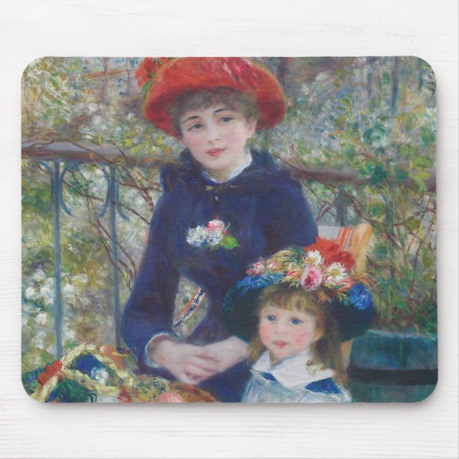 Tapis De Souris Renoir Deux Soeurs Terrasse Français Impressionnis (Devant)