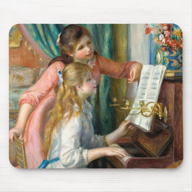 Tapis De Souris Renoir Girls at the Piano Impressionism Painting (Devant)